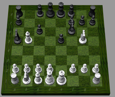 chess board in play, 60% orginal size