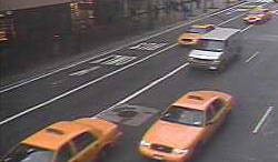 traffic cam image of cars in NY