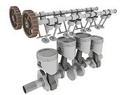 engine parts created in Blender