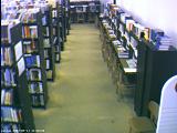 160x120 pixel image from Hungarian webcam shot of library reference stacks