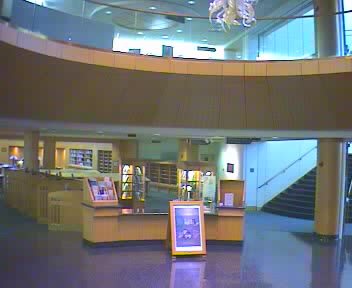 webcam shot of library lobby of Univ of Minn - Duluth