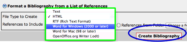 Refworks-bib-Word file format
