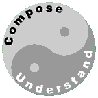 2d animation of the yingyang symbol, used here to represent the continuous cycle between understanding and composing