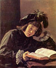 Frans Hals 1600 painting of a boy reading http://commons.wikimedia.org/wiki/File:Frans_Hals_023.jpg