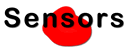 icon representing sensors as red blob of paint