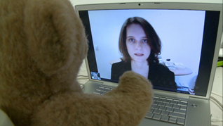 teddy bear webcam interview