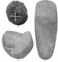 188x202 image of pebble or stone axes